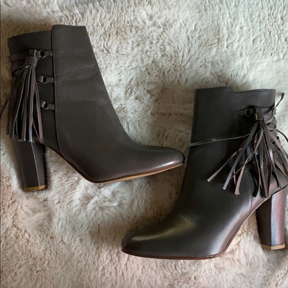 Halogen Gray Tassel Booties - Picture 1 of 8
